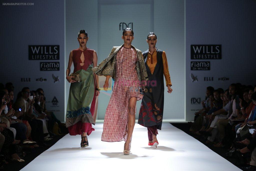 Model walks the ramp for Myoho Show at Wills Lifestyle India Fashion Week 2013 Day 5 in Mumbai on 17th March 2013