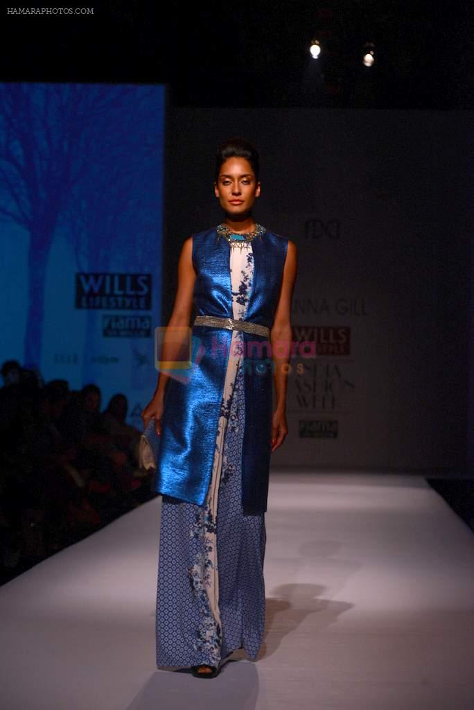 Lisa Haydon walks the ramp for Rana Gill Show at Wills Lifestyle India Fashion Week 2013 Day 4 in Mumbai on 16th March 2013