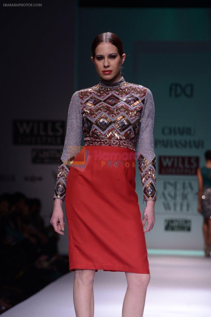 Model walks the ramp for Charu Parashar Show at Wills Lifestyle India Fashion Week 2013 Day 5 in Mumbai on 17th March 2013
