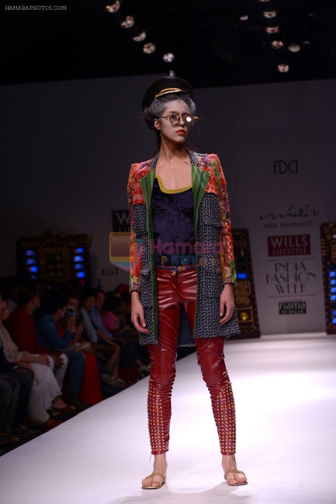 Model walks the ramp for Nida Mahmood Show at Wills Lifestyle India Fashion Week 2013 Day 5 in Mumbai on 17th March 2013
