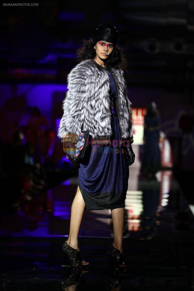 Model walks the ramp for Manish Arora Show Garnd Finale at Wills Lifestyle India Fashion Week 2013 Day 5 in Mumbai on 17th March