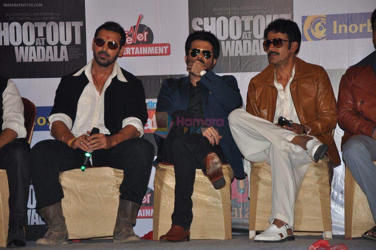 John, Anil, Manoj Bajpai at the Music Launch of Shootout at Wadala in Inorbit, Malad, Mumbai on 19th March 2013
