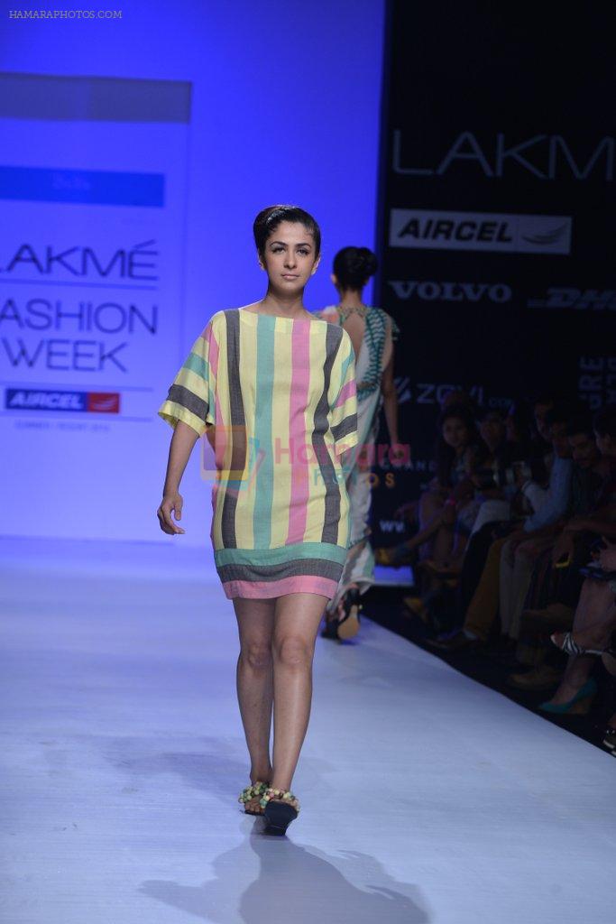 Model walk the ramp for Debarun Show at Lakme Fashion Week 2013 Day 1 in Grand Hyatt, Mumbai on 22nd March 2013