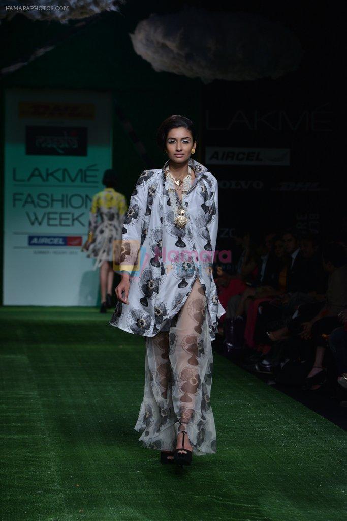 Model walk the ramp for Masaba Show at Lakme Fashion Week 2013 Day 1 in Grand Hyatt, Mumbai on 22nd March 2013