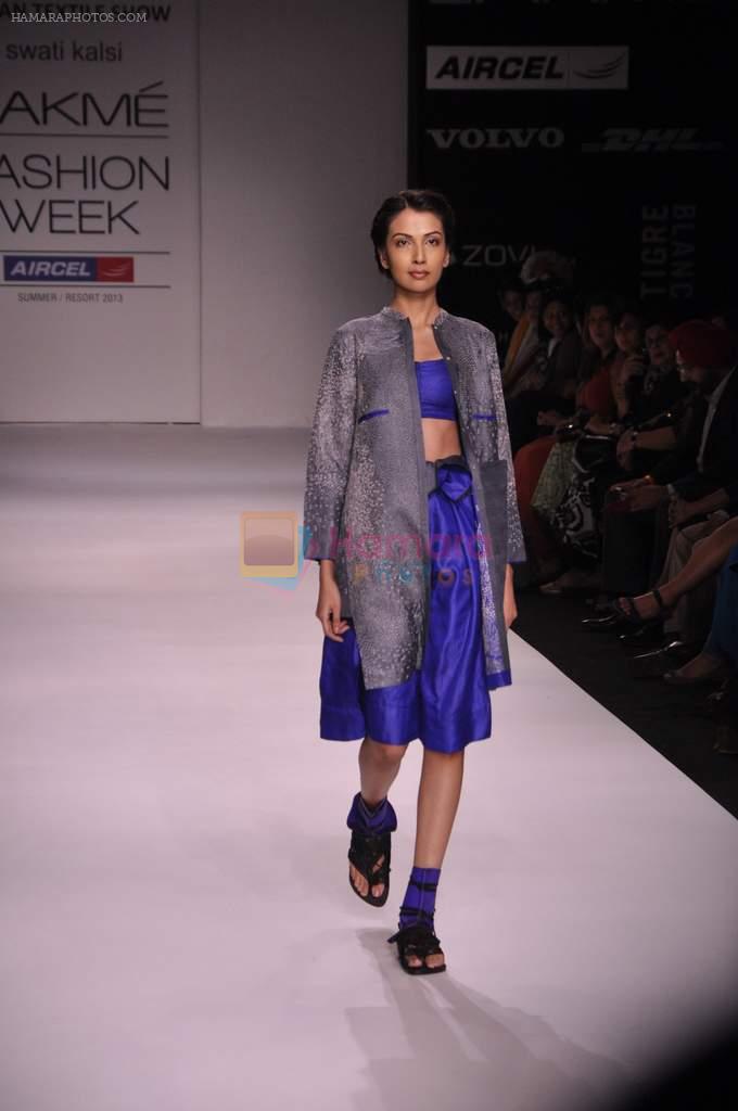 Model walk the ramp for Indian Textile Show at Lakme Fashion Week 2013 Day 4 in Grand Hyatt, Mumbai on 25th March 2013
