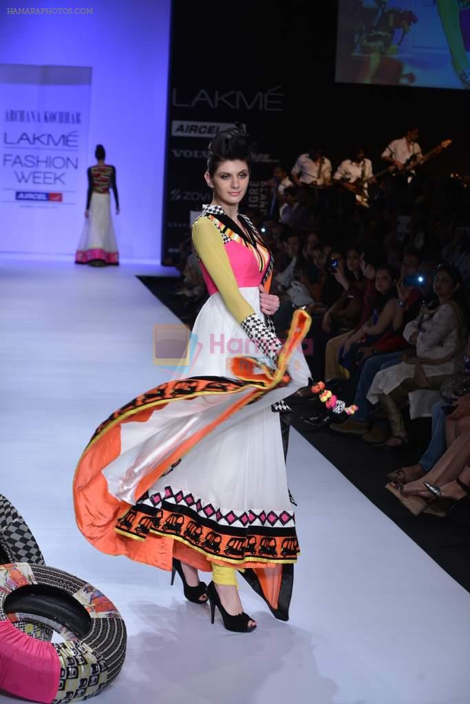 Model walk the ramp for Archana Kocchar Show at Lakme Fashion Week 2013 Day 5 in Grand Hyatt, Mumbai on 26th March 2013
