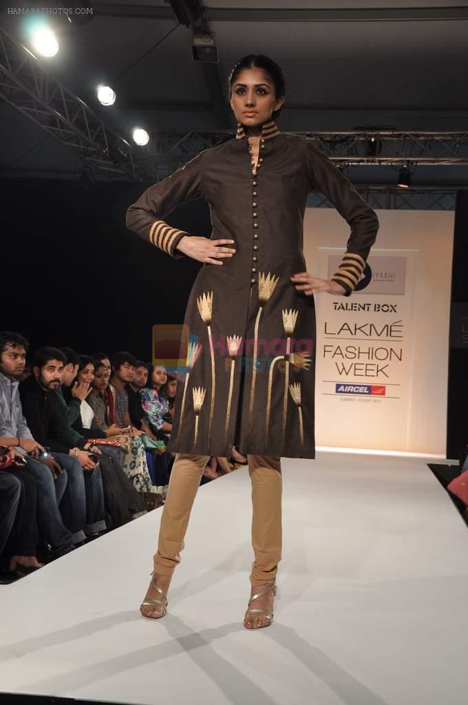 Model walk the ramp for Siyaah Talent Box Show at Lakme Fashion Week 2013 Day 5 in Grand Hyatt, Mumbai on 26th March 2013