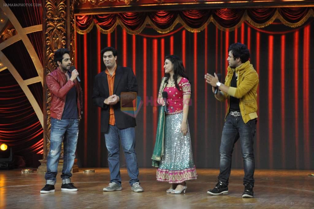 Ayushman Khurana, Kunal Roy Kapoor, Ragini Khanna, Ritwik Dhanjani On Location of Sabse Bada Dramebaaz in Famous, Mumbai on 26th March 2013