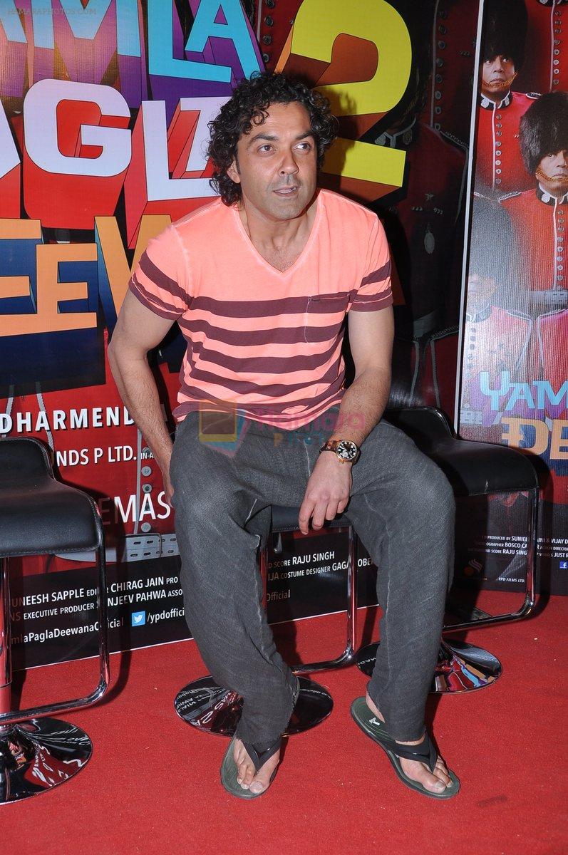Bobby Deol at Yamla Pagla Deewana 2 launch in Sunny Super Sound, Juhu, Mumbai on 28th March 2013