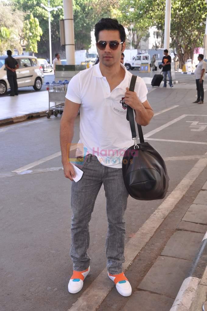 Varun Dhawan leave for charity match in Delhi Airport on 30th March 2013