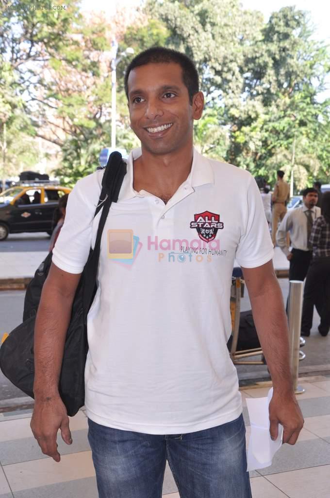 leave for charity match in Delhi Airport on 30th March 2013
