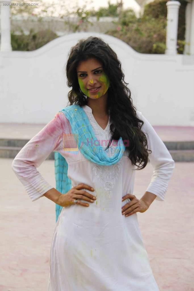 Tina Desae on location of film Dussehra in Pune on 1st April 2013