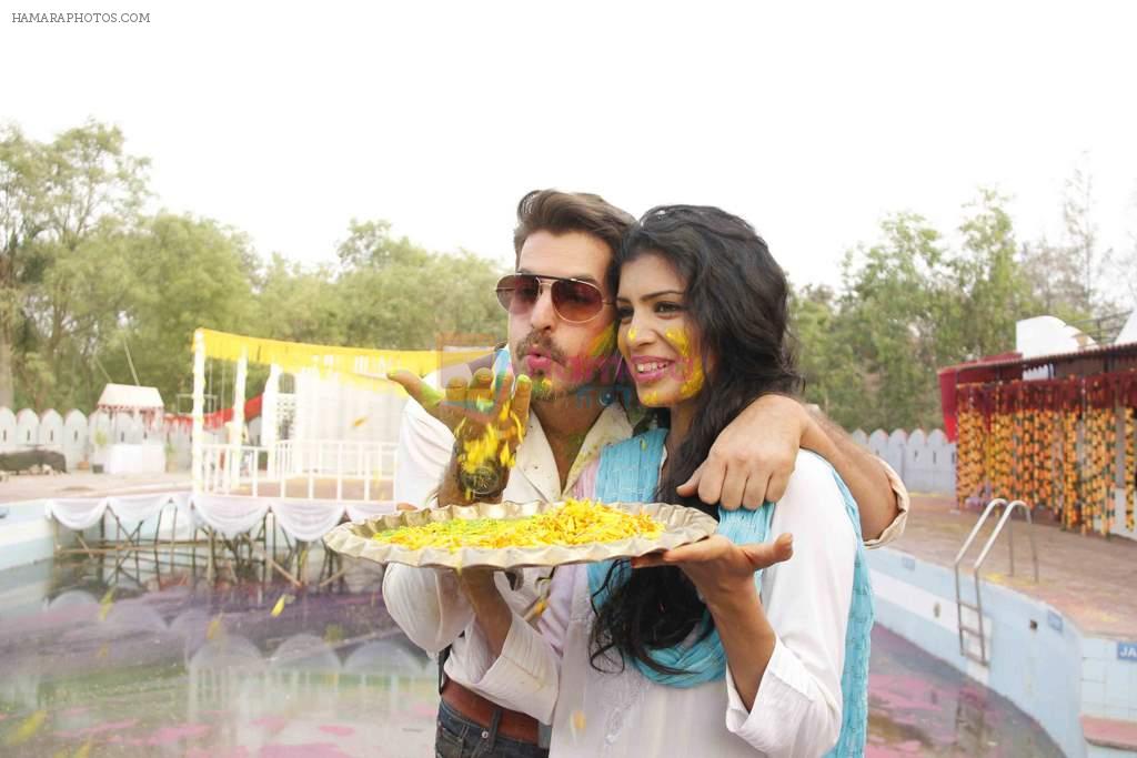 Neil Nitin Mukesh and Tina Desae on location of film Dussehra in Pune on 1st April 2013
