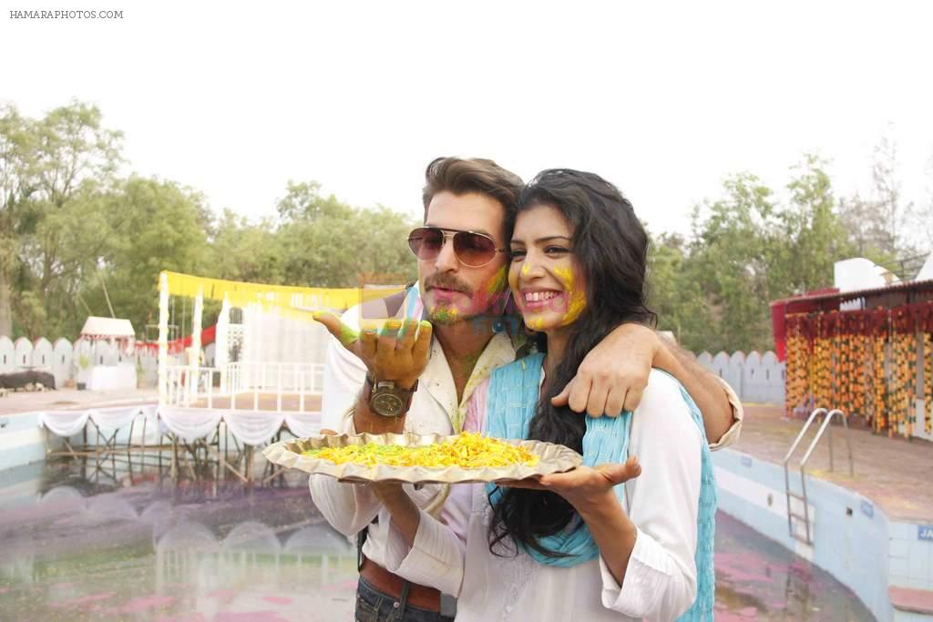 Neil Nitin Mukesh and Tina Desae on location of film Dussehra in Pune on 1st April 2013