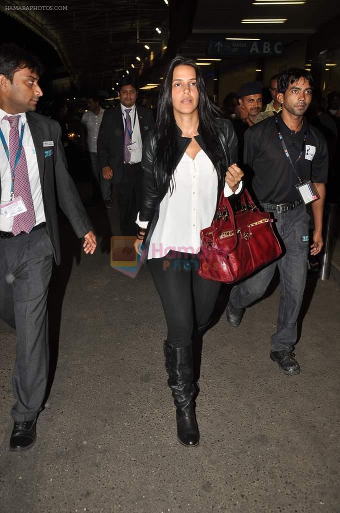 Neha Dhupia leave for TOIFA in Mumbai on 1st April 2013