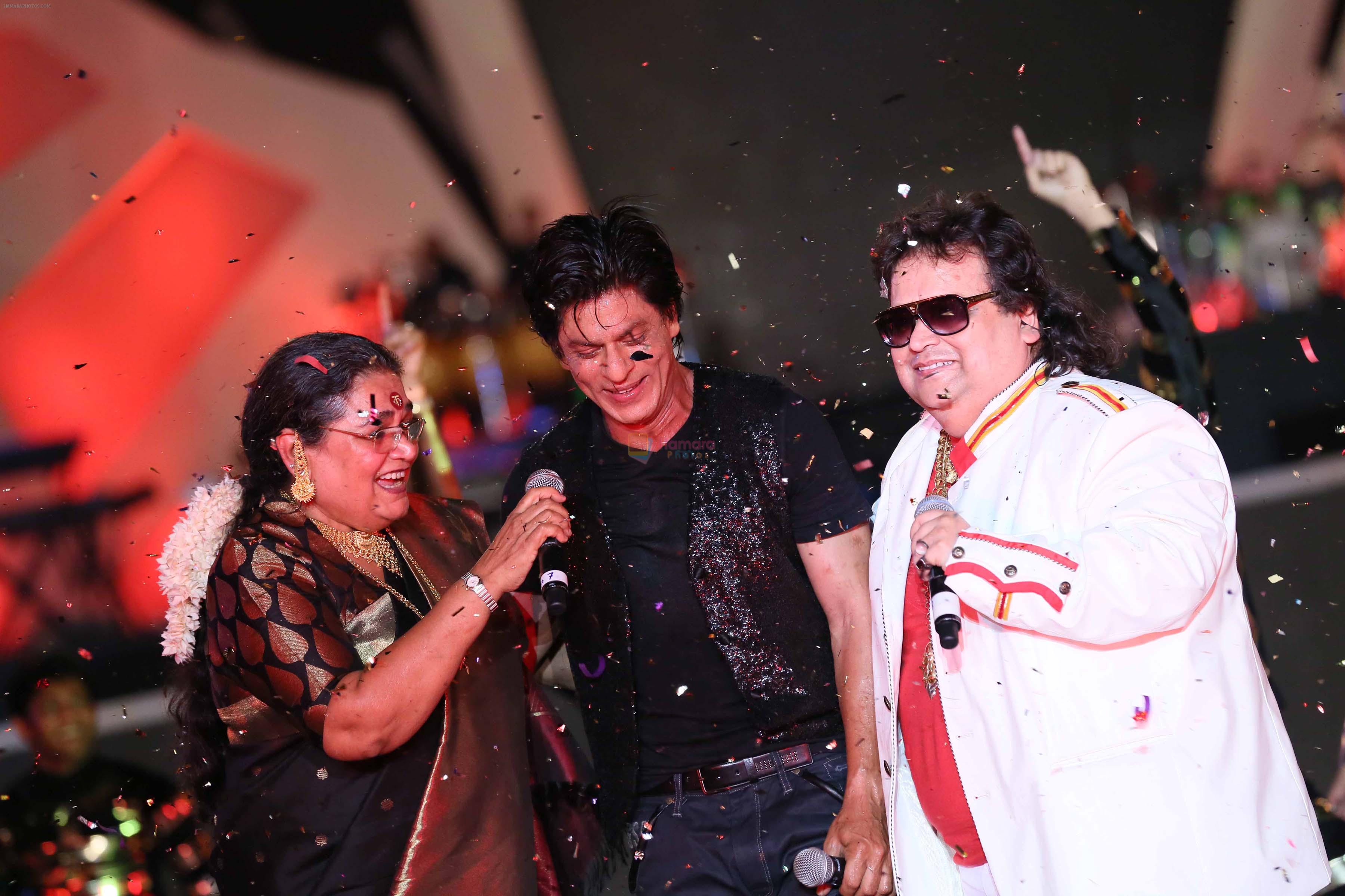 USHA UTHUP, SRK AND BAPPI LAHIRI at IPL 6 opening ceremony in Kolkata on 2nd April 2012