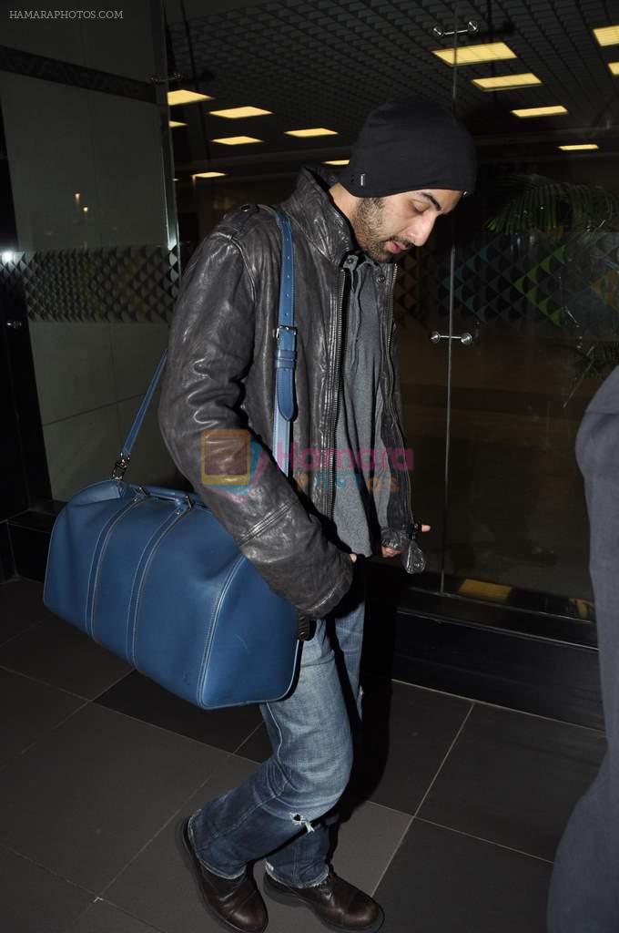 Ranbir Kapoor arrive from TOIFA 2013 in Mumbai on 8th April 2013