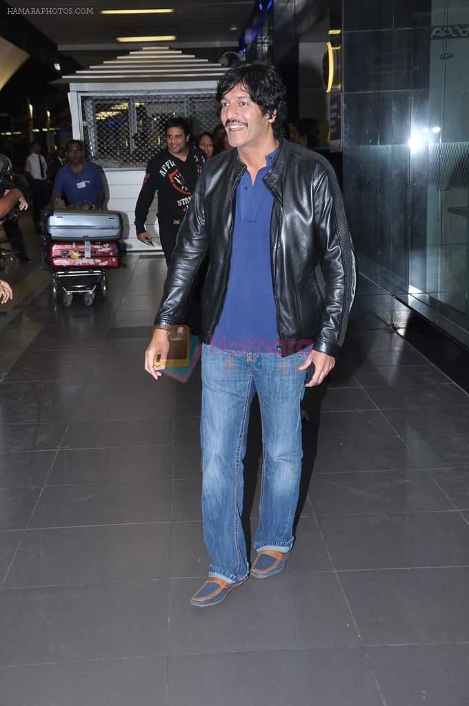 Chunky Pandey arrive from TOIFA 2013 in Mumbai on 8th April 2013