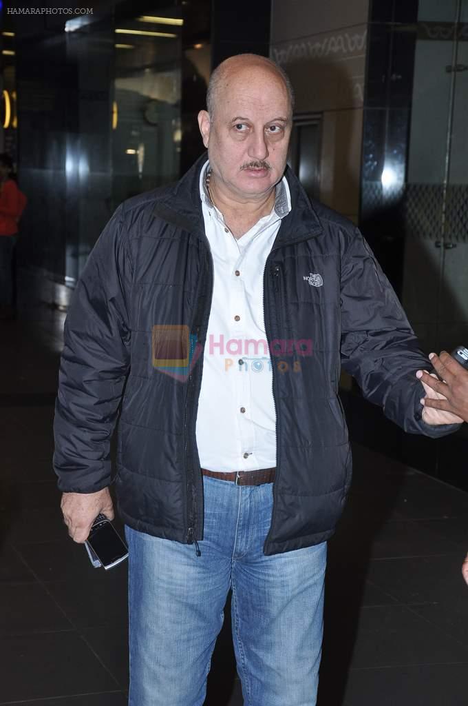 Anupam Kher return from TOIFA 2013 in Mumbai Airport on 9th April 2013