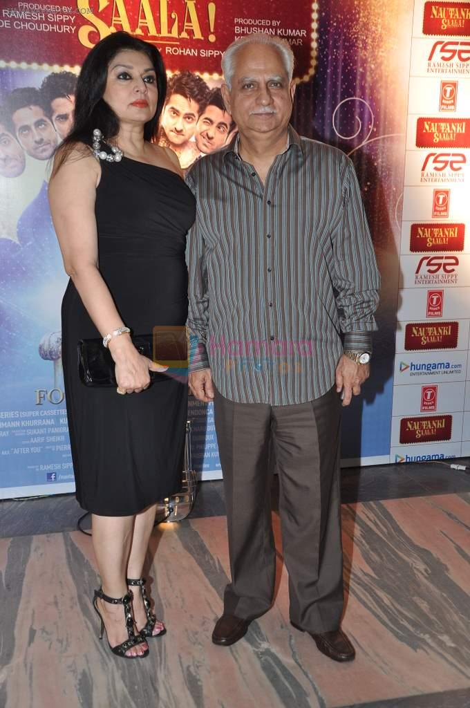 Ramesh Sippy, Kiran Sippy at Nautanki Saala screening in Liberty Cinema, Mumbai on 11th April 2013