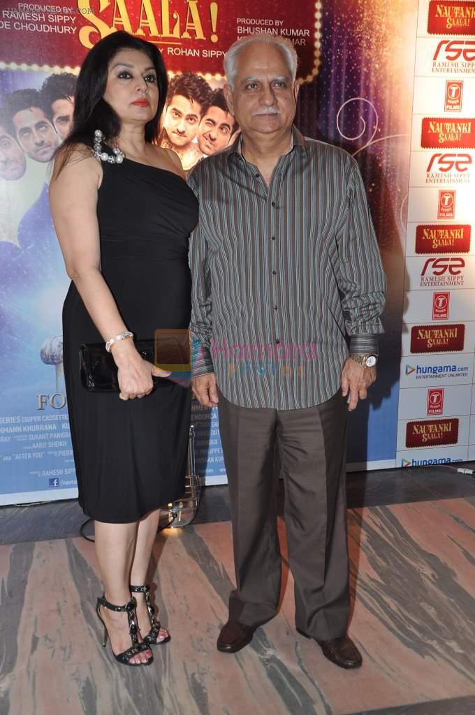 Ramesh Sippy, Kiran Sippy at Nautanki Saala screening in Liberty Cinema, Mumbai on 11th April 2013