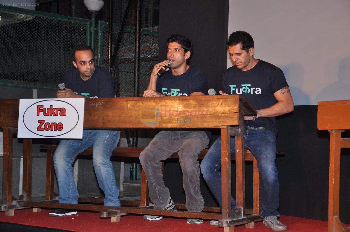 Farhan Akhtar, Ritesh Sidhwani Unveil Fukrey first look in Jai Hind, Mumbai on 12th April 2013