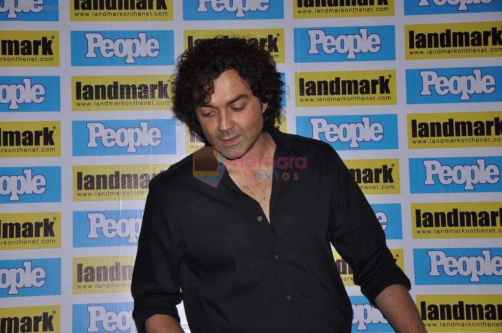 Bobby Deol at People magazine April 2013 cover launch in Landmark, Mumbai on 15th April 2013