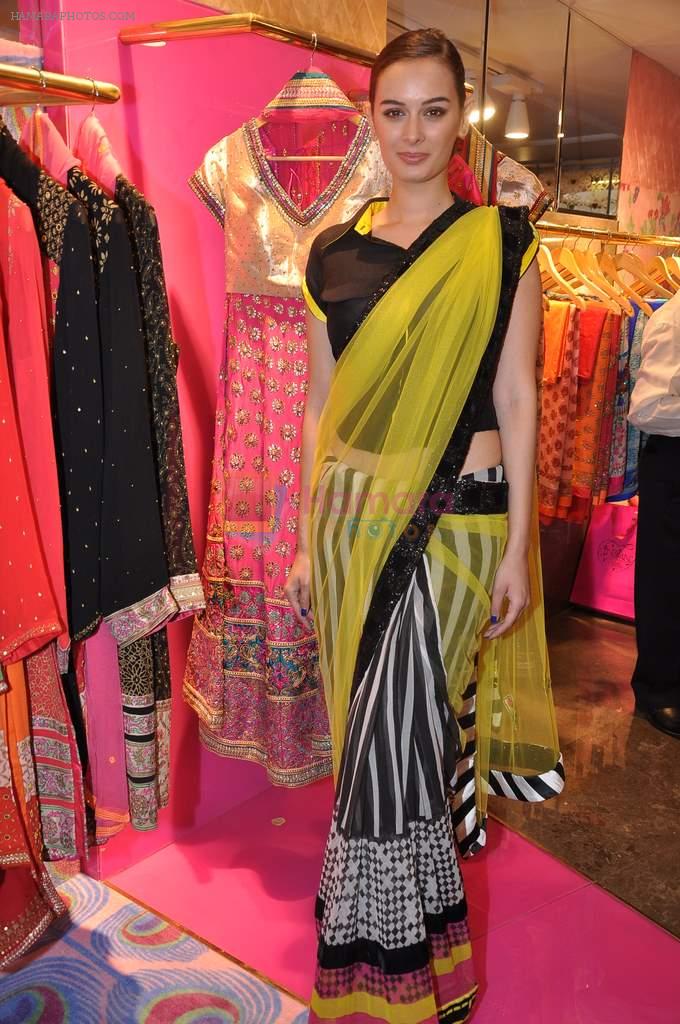 Evelyn Sharma at Manish Arora's first store in Juhu, Mumbai on 15th April 2013