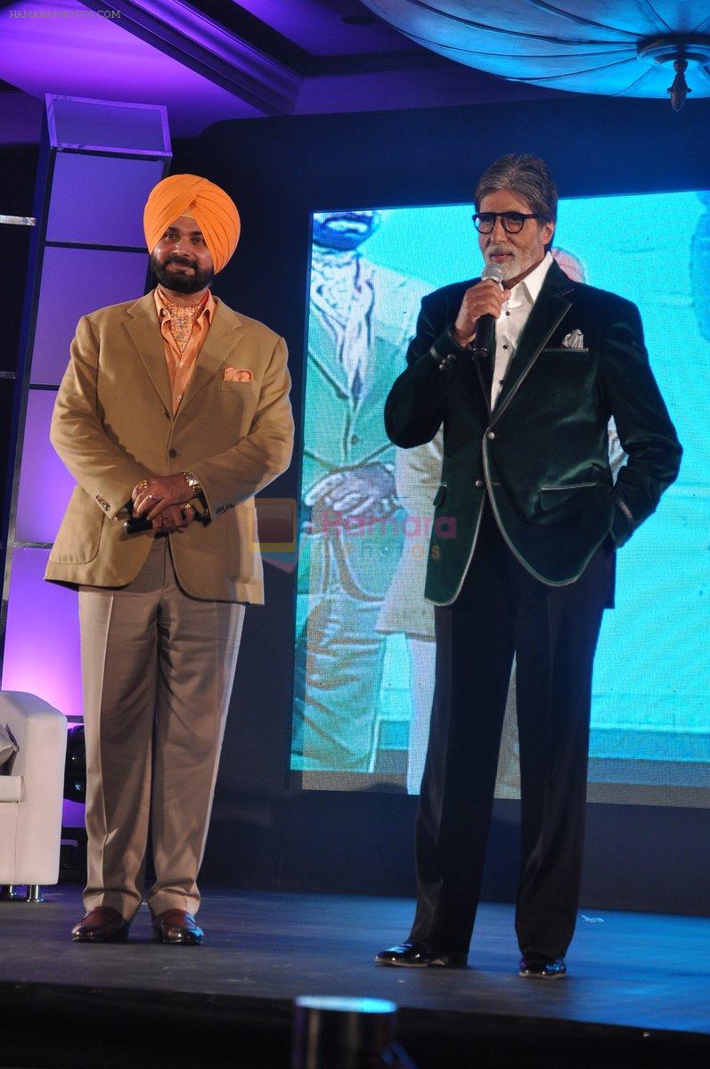 Amitabh Bachchan, Navjot Singh Sidhu unveil Sidhu's Sherry on Topp in J W Marriott, Juhu, Mumbai on 18th April 2013