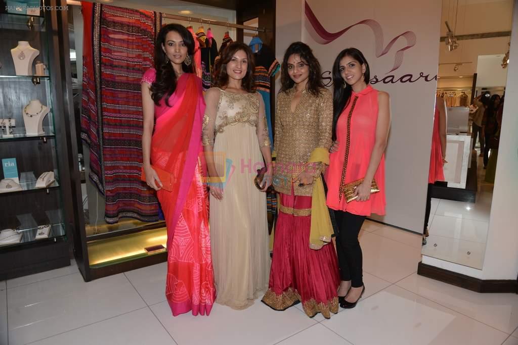 Madhoo, Dipannita Sharma, Nishka Lulla at Harper's Bazaar India & Samsaara preview Spring-Summer collections in Mumbai on 19th April 2013