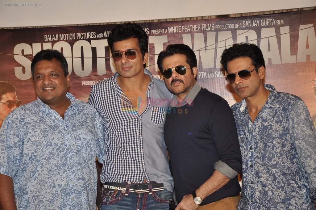 Anil Kapoor, Sanjay Gupta, Manoj Bajpai, Sonu Sood at Shootout At Wadala promotions in Sun N Sand, Mumbai on 20th April 2013