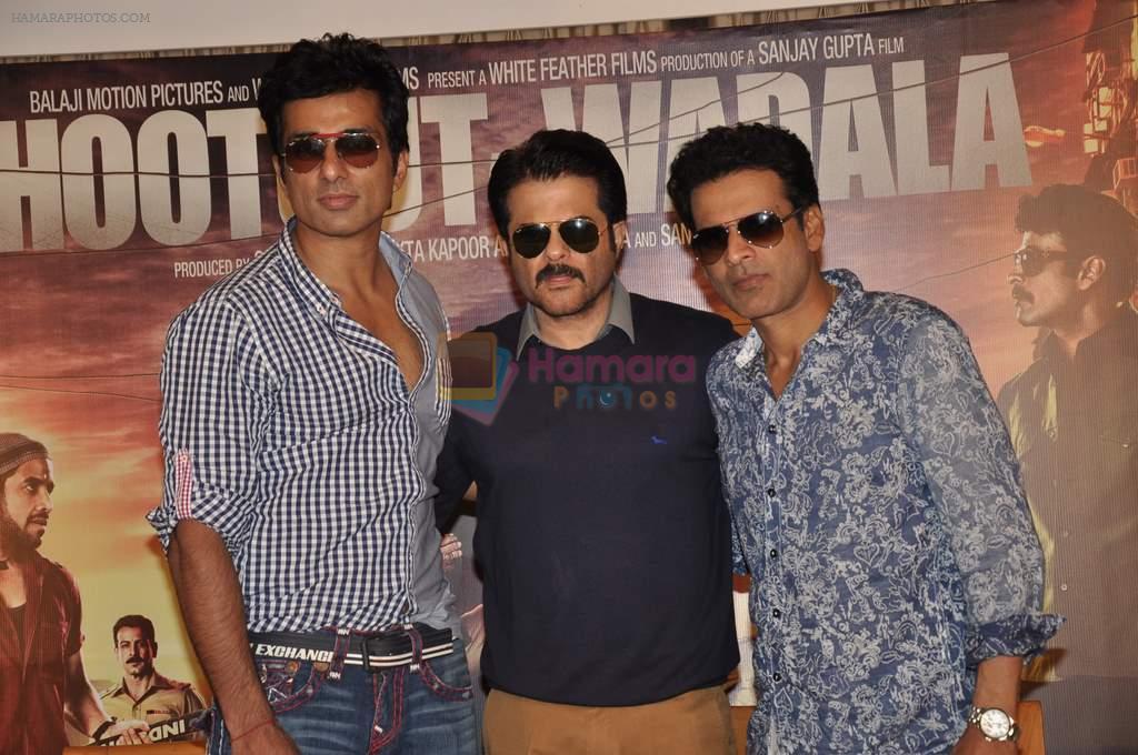 Anil Kapoor, Manoj Bajpai, Sonu Sood at Shootout At Wadala promotions in Sun N Sand, Mumbai on 20th April 2013