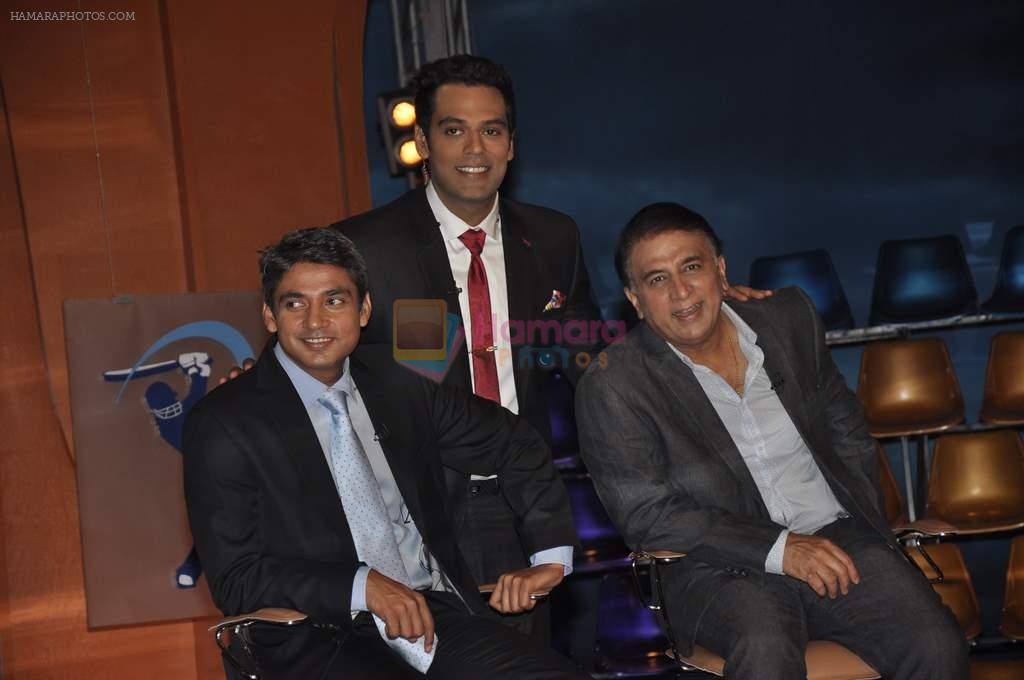 Ajay Jadeja, Sunil Gavaskar, Sameer Kochhar promotes MARD on IPL in Filmcity, Mumbai on 24th April 2013