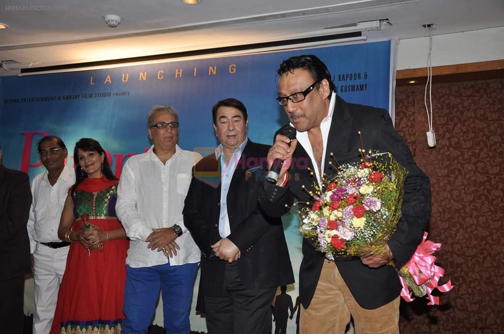 Randhir Kapoor, Aditya Raj Kapoor, Jackie Shroff at Aditya Raj Kapoor film Parents mahurat in Raheja Classique on 27th April 2013