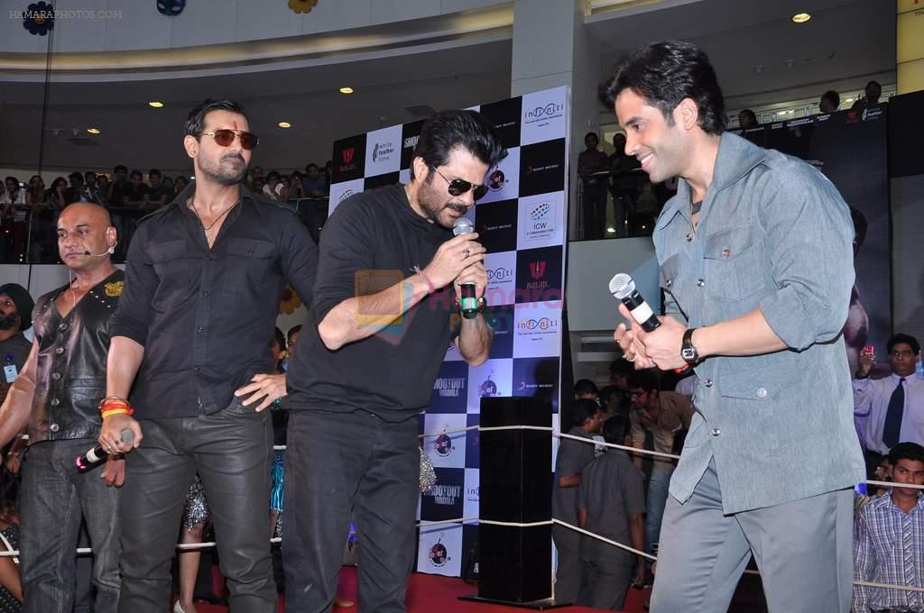 John Abraham, Anil Kapoor, Tusshar Kapoor at Shootout at Wadala promotions in Malad, Mumbai on 28th April 2013