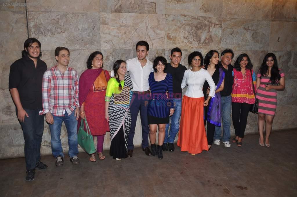 Imran KHan, Avantika Malik, Aamir Khan, Kiran Rao at Qayamat Se Qaymat tak screening in Mumbai on 29th April 2013