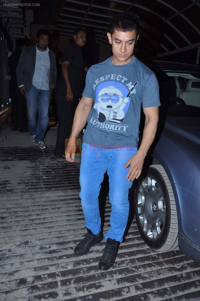 Aamir Khan watches Bombay Talkies in Lightbox, Mumbai on 4th May 2013