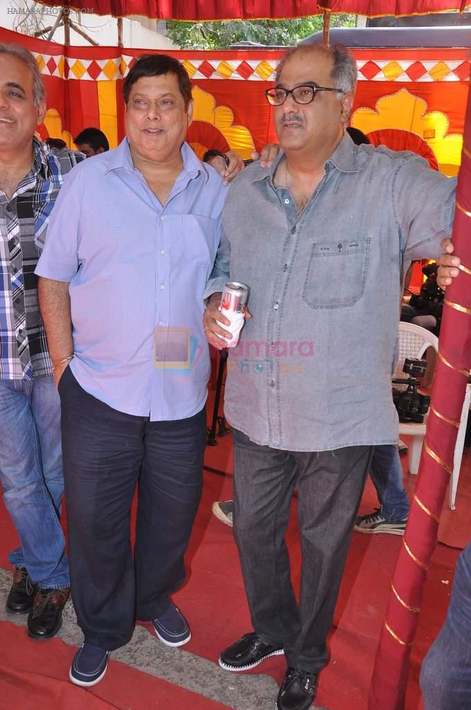 David Dhawan at Satish Kaushik's Gangs of Ghost film mahurat in Filmistan, Mumbai on 2nd May 2013
