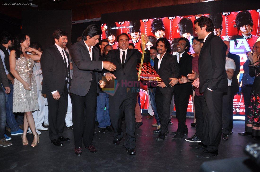 Shahrukh, Dharmendra at Yamla Pagla Deewana 2 Music Launch in Novotel, Mumbai on 7th May 2013
