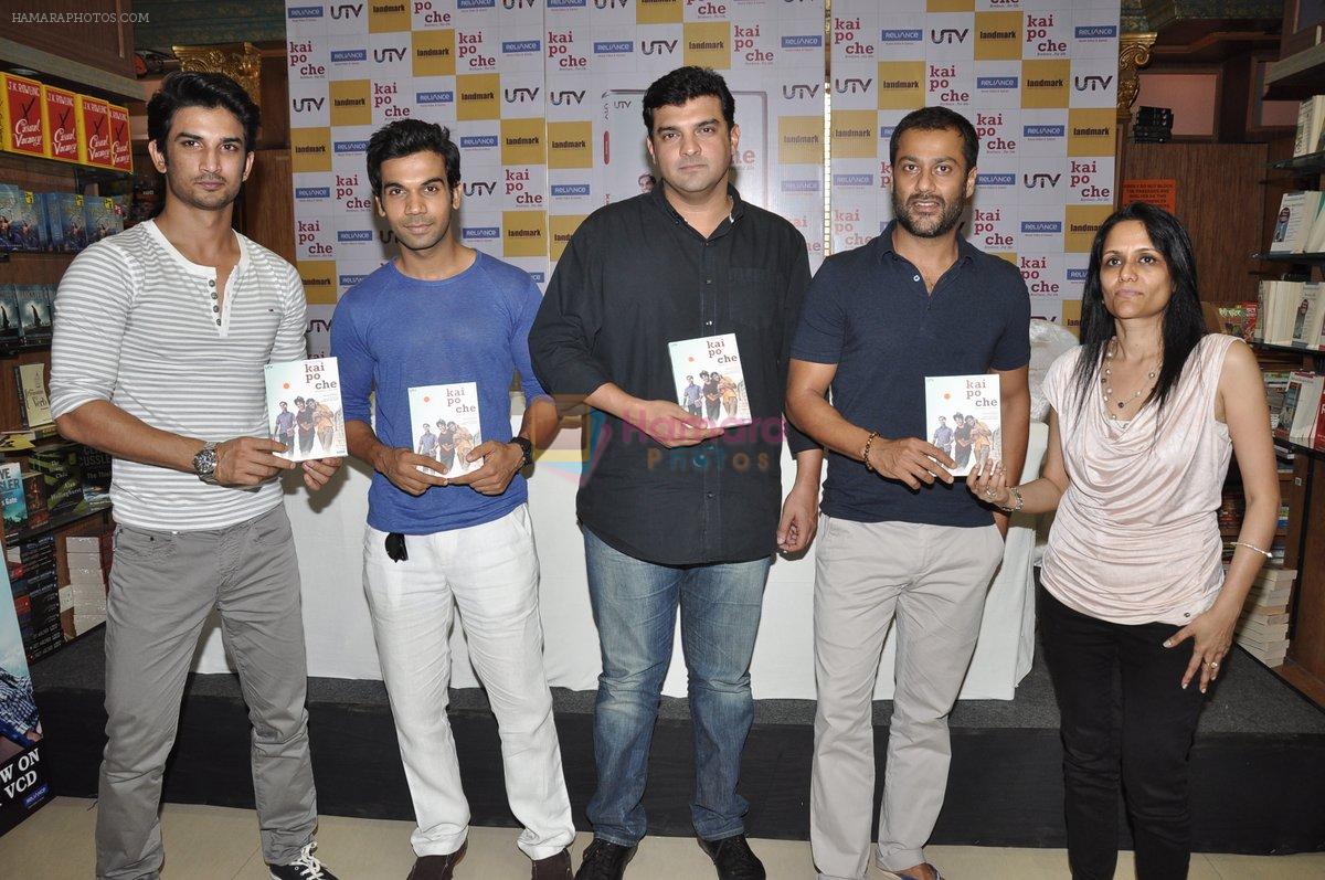 Sushant Singh Rajput, Raj Kumar Yadav, Siddharth Roy Kapur, Abhishek Kapoor at Kai po che DVD launch in Infinity Mall, Mumbai on 10th May 2013
