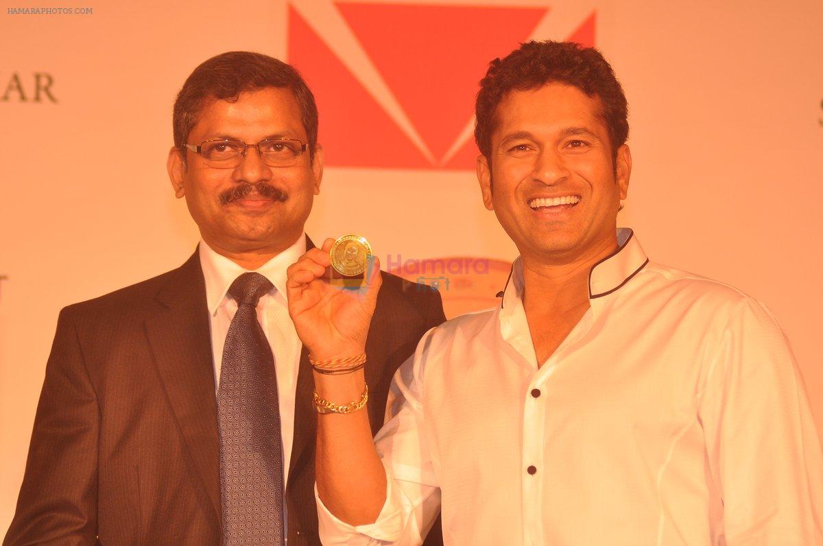 Sachin Tendulkar unveils valuemart gold coin in Mumbai on 13th May 2013