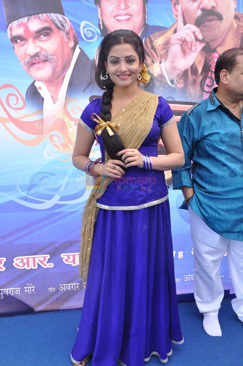 Nisha Parulekar at the Mahurat of Marathi movie Full to Dhamaal in Madh, Mumbai on 13th May 2013