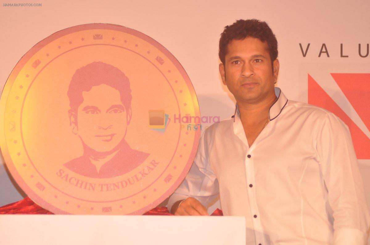 Sachin Tendulkar unveils valuemart gold coin in Mumbai on 13th May 2013