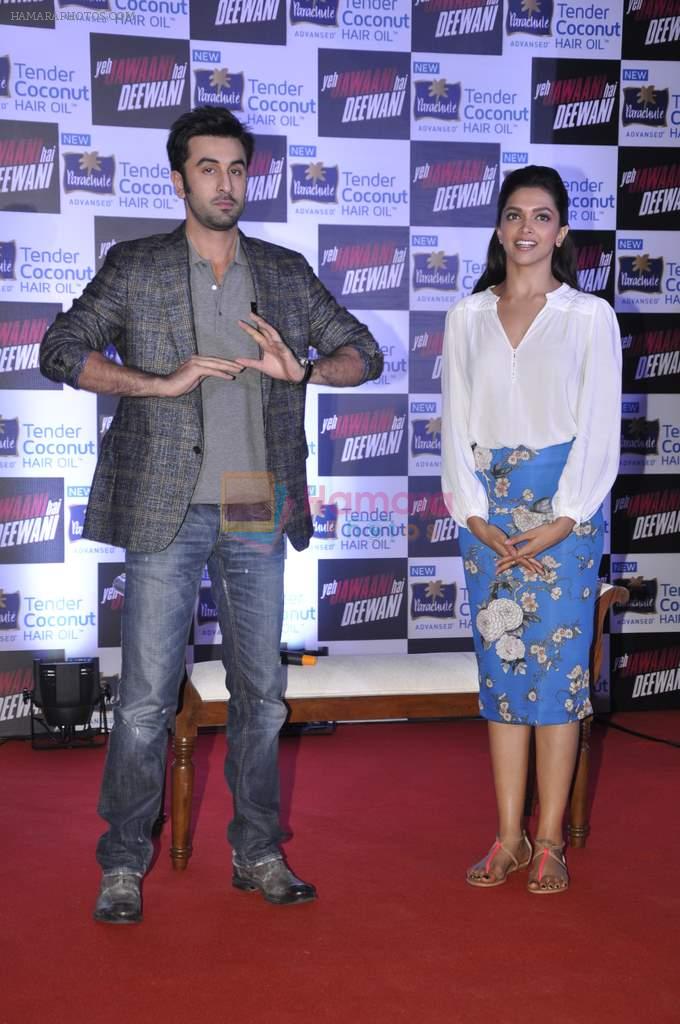 Ranbir Kapoor and Deepika Padukone at Parachute promotional event in Mumbai on 21st May 2013