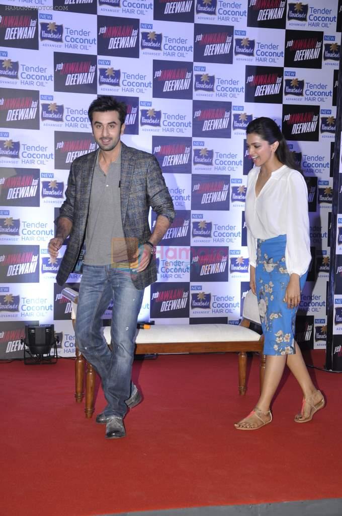 Ranbir Kapoor and Deepika Padukone at Parachute promotional event in Mumbai on 21st May 2013