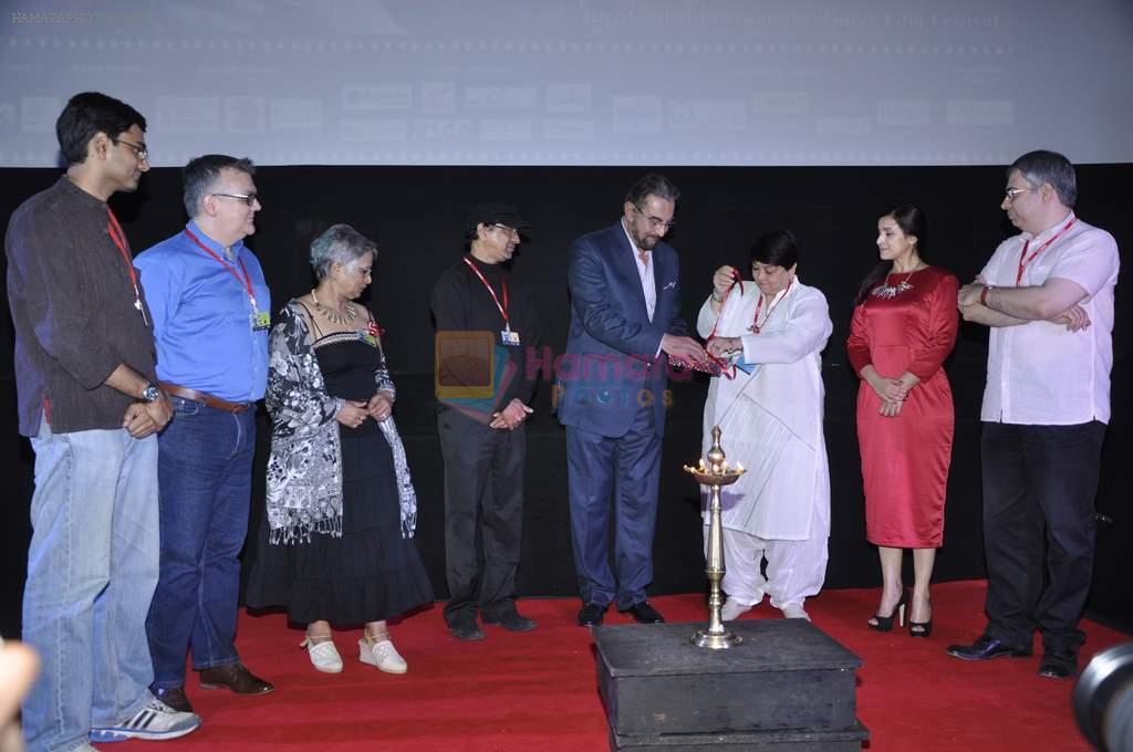 Simone Singh,  Kalpana Lajmi, Kabir Bedi at Kashish film festival opening in Cinemax, Mumbai on 22nd May 2013