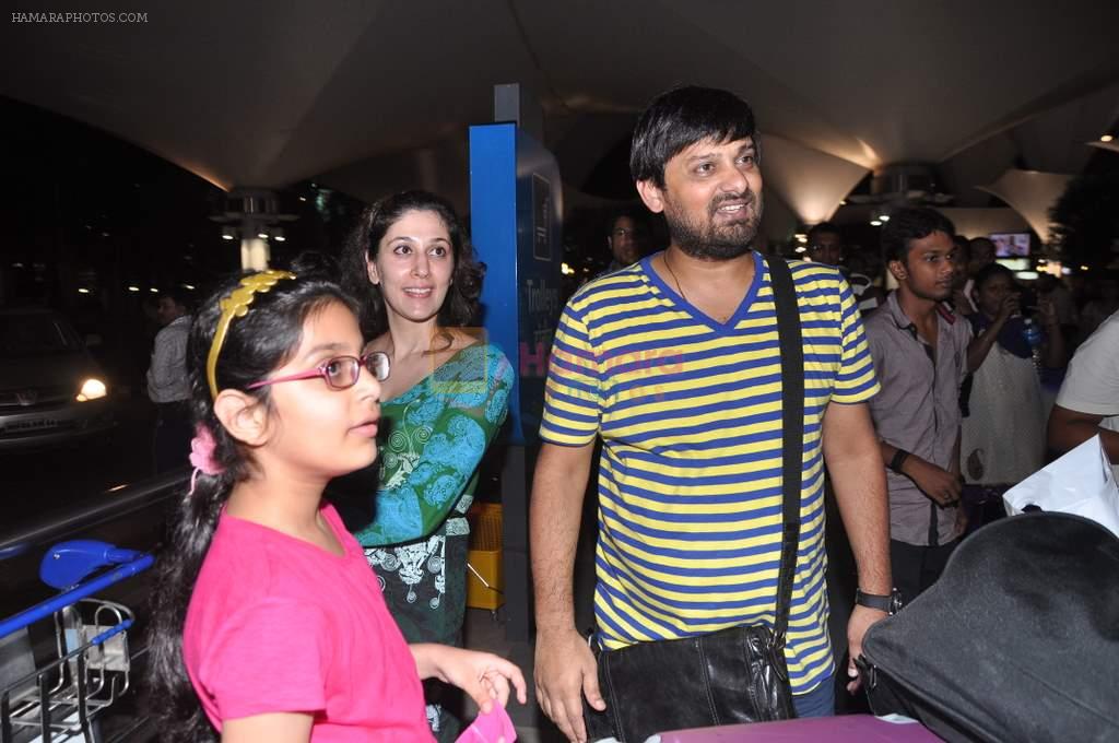 Wajid returns from Cannes in Mumbai Airport on 29th May 2013