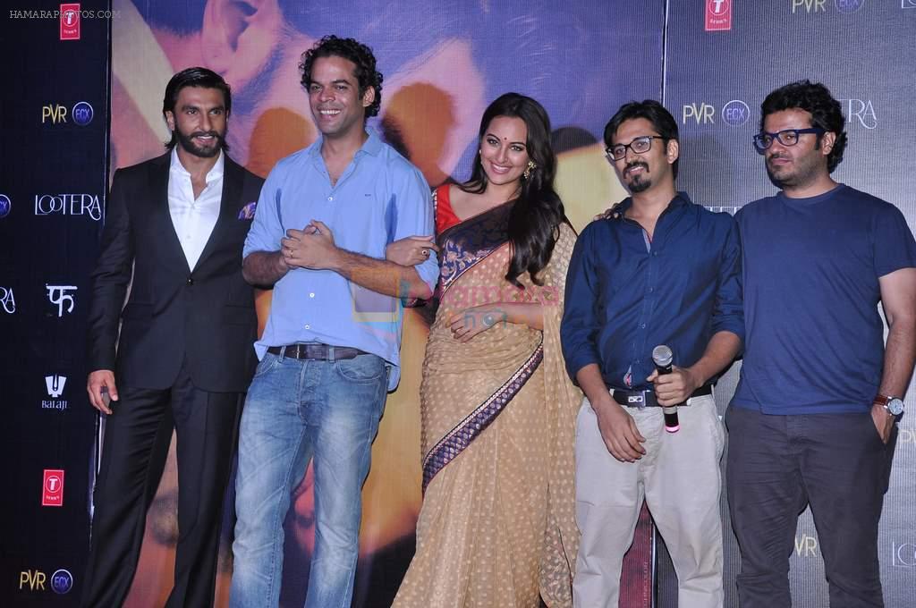 Ranveer Singh, Vikramaditya Motwane, Sonakshi Sinha, Amit Trivedi at Lootera Music launch in PVR, Mumbai on 7th June 2013