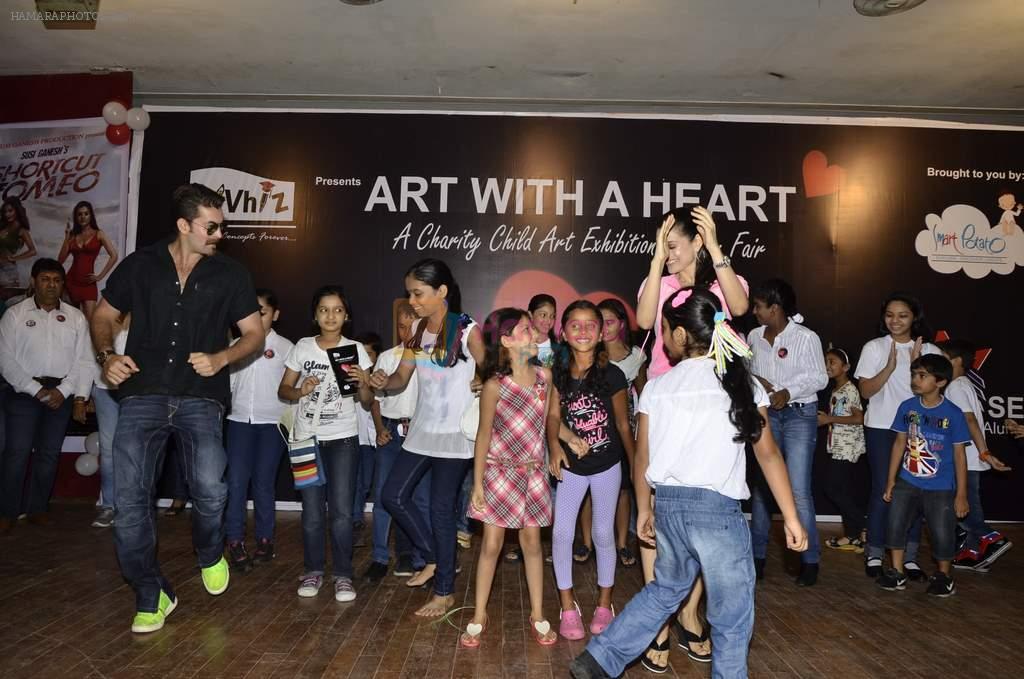 Neil Mukesh at Shortcut Romeo promotions with kids in Vidya Nidhi School, Mumbai on 9th June 2013