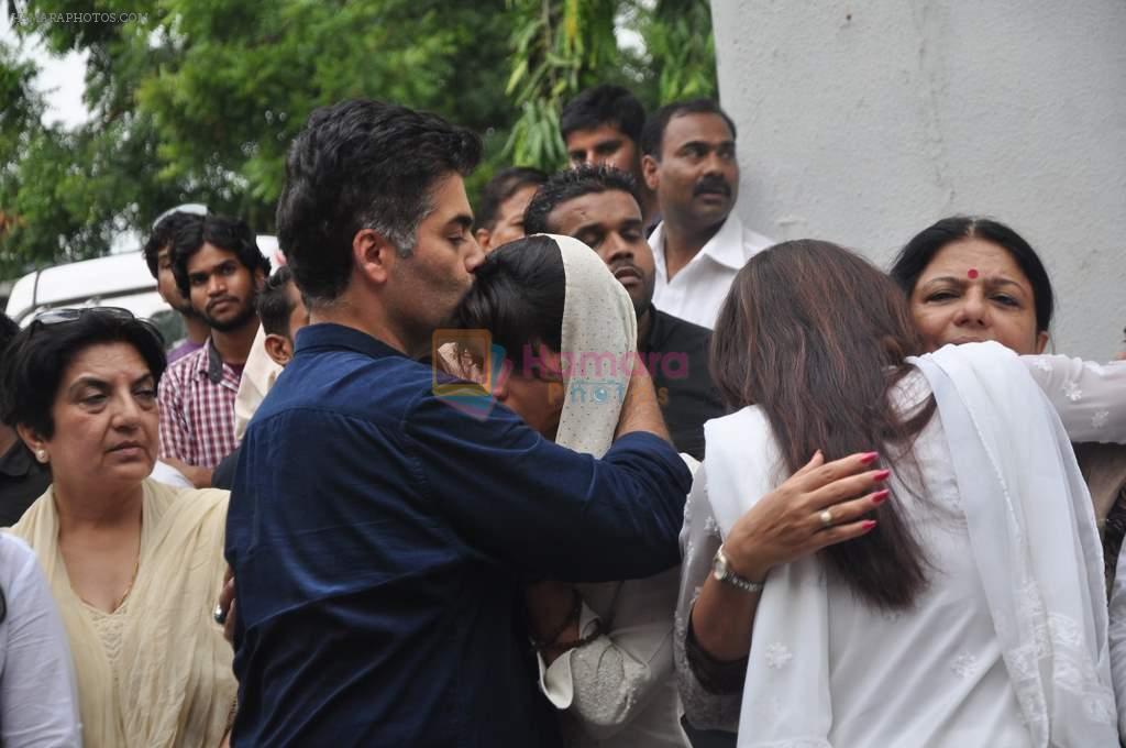 Karan Johar at Priyanka Chopra's dad funeral in Mumbai on 10th June 2013